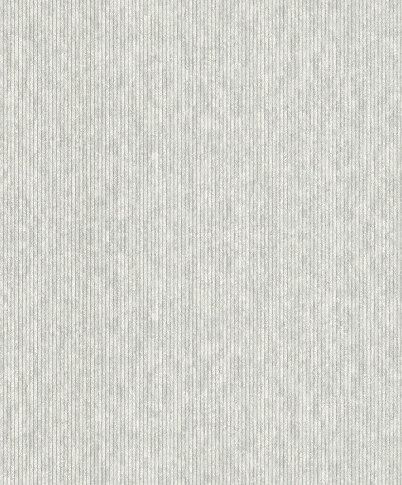 Stripes Textured Wallpaper, Thin Vertical Stripes, 32268, White, One Roll