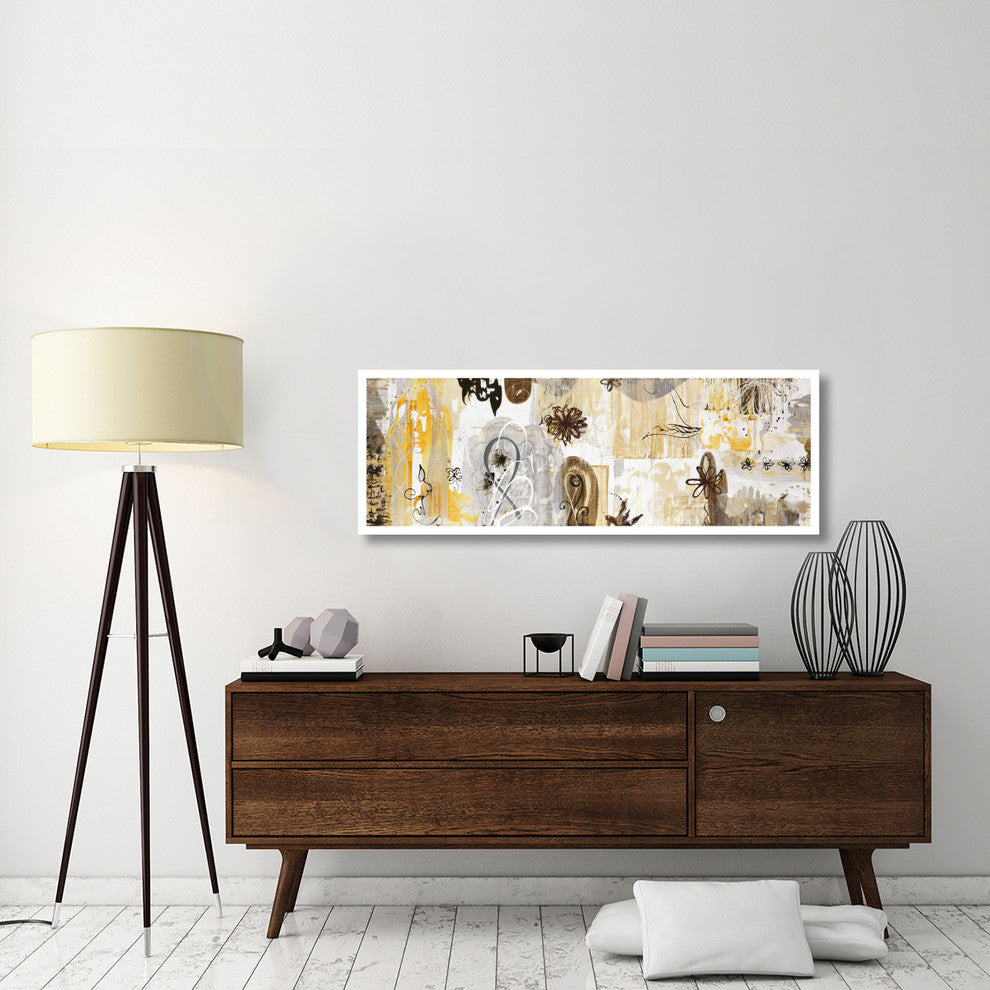 "Decadent Garden III" Digital Paper Print by Joan Elan Davis, 56"x20"