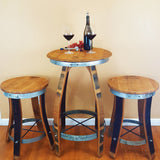 Swivel Top Wine Barrel Stool, 30