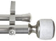 Adalynn 1" Diameter Double Curtain Rod, Satin Nickel, 160-240"