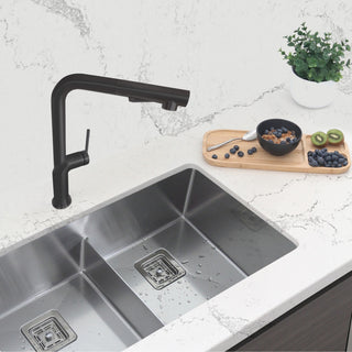 STYLISH Kitchen Sink Faucet Single Handle Pull Down Dual Mode Stainless Steel