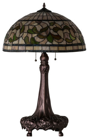 Meyda Lighting 230449 31" High Tiffany Turning Leaf Table Lamp