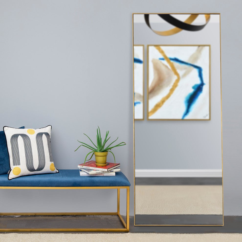 Renwil Crosland Gold Iron Framed Full-Length Mirror