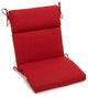 18"x38" Spun Polyester Outdoor Squared Seat/Back Chair Cushion, Papprika
