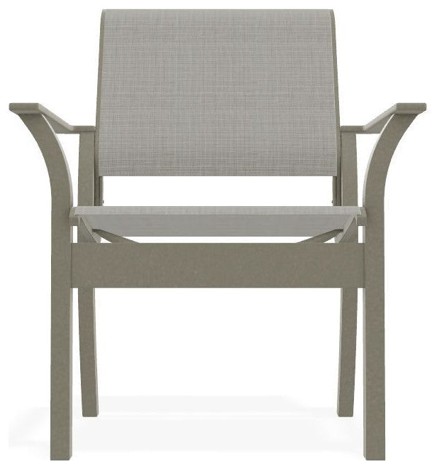 Leeward Sling Stackable Outdoor Dining Chair, Deacon/Storm