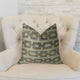 Foursquare White and Gray Handmade Luxury Pillow, 16"x16"