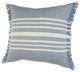 Centered Stripes Woven Throw Pillow with Fringe