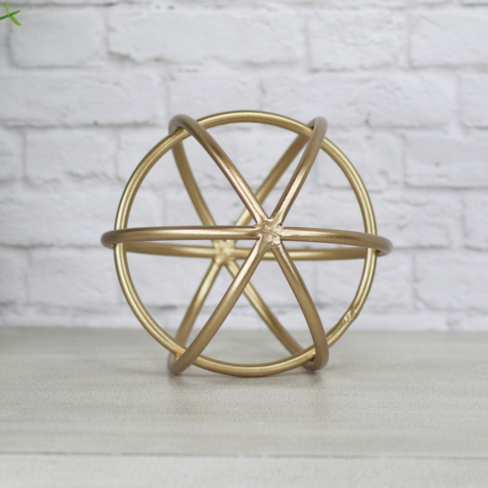Petite Circular Orb Decor, Gold