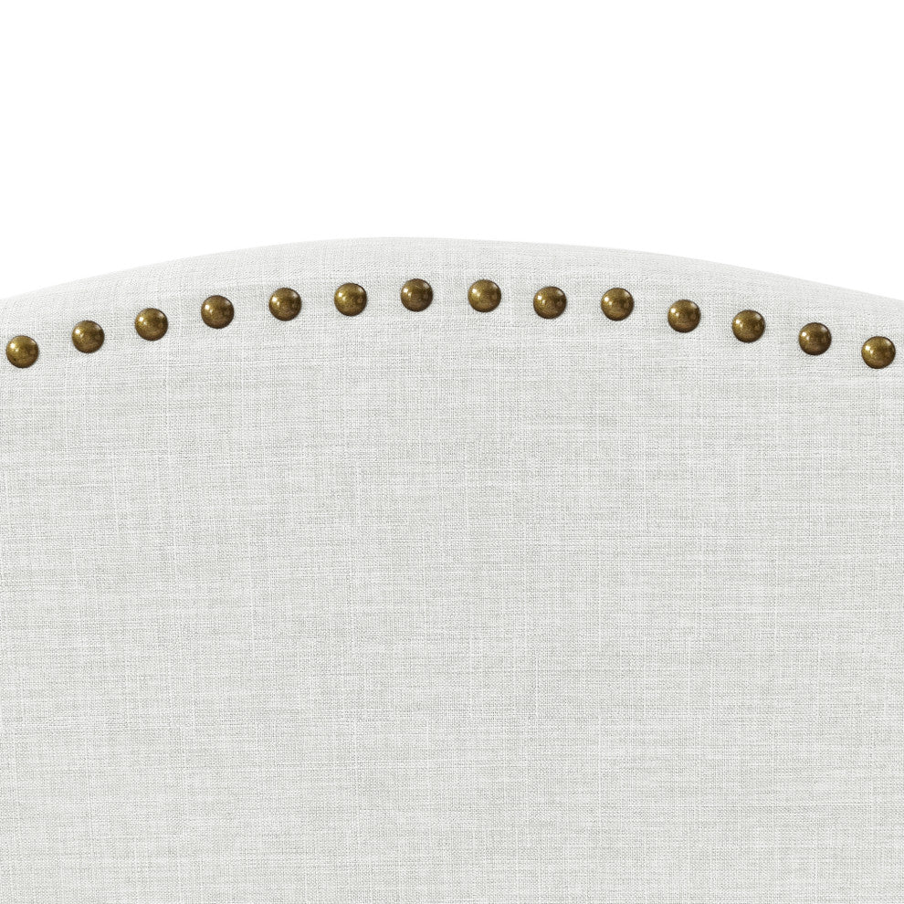Rustic Mabor Caliana Bed, Linen, Cream White, Twin Xl