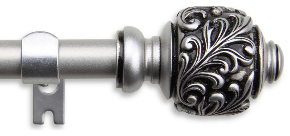 Tilly Curtain Rod, Satin Nickel, 48-84"
