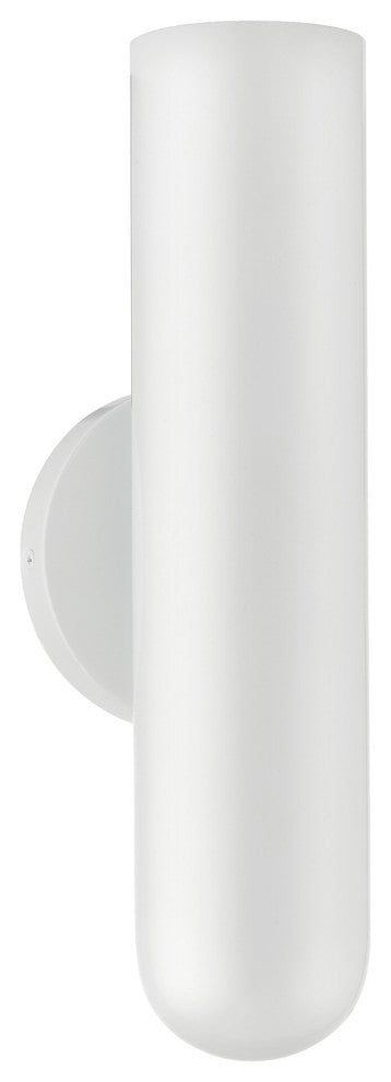 Shiny White Mid Century Modern, Urban, Scandinavian Single Sconce