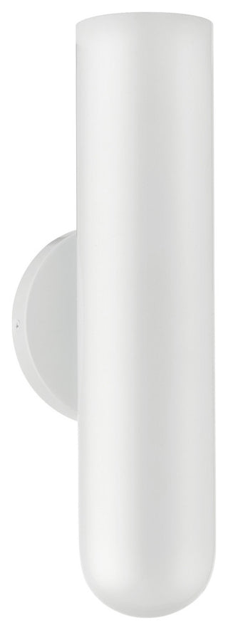 Shiny White Mid Century Modern, Urban, Scandinavian Single Sconce