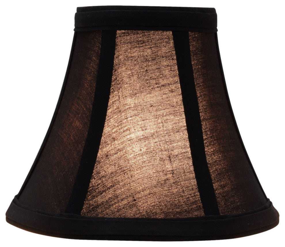 30034-2 Small Bell  Chandelier Clip On Lamp Shade Black 3"x6"x5"