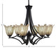 Chandeliers, 7" Vanilla Leaf Glass