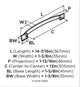 Candler 12" 305 mm Center-to-Center Golden Champagne Appliance Pull