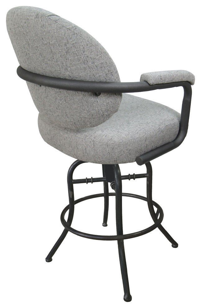 Swivel Tilt Metal Counter 26" 30" Bar Stool M-70, Hemsath Slate - Gray, 26"