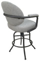 Swivel Tilt Metal Counter 26" 30" Bar Stool M-70, Hemsath Slate - Gray, 26"