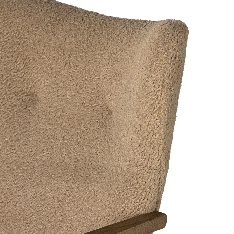 Melrose Desk Chair-Sheepskin Camel