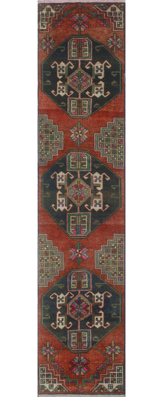 Fine Vintage Distressed Toney Rust Runner