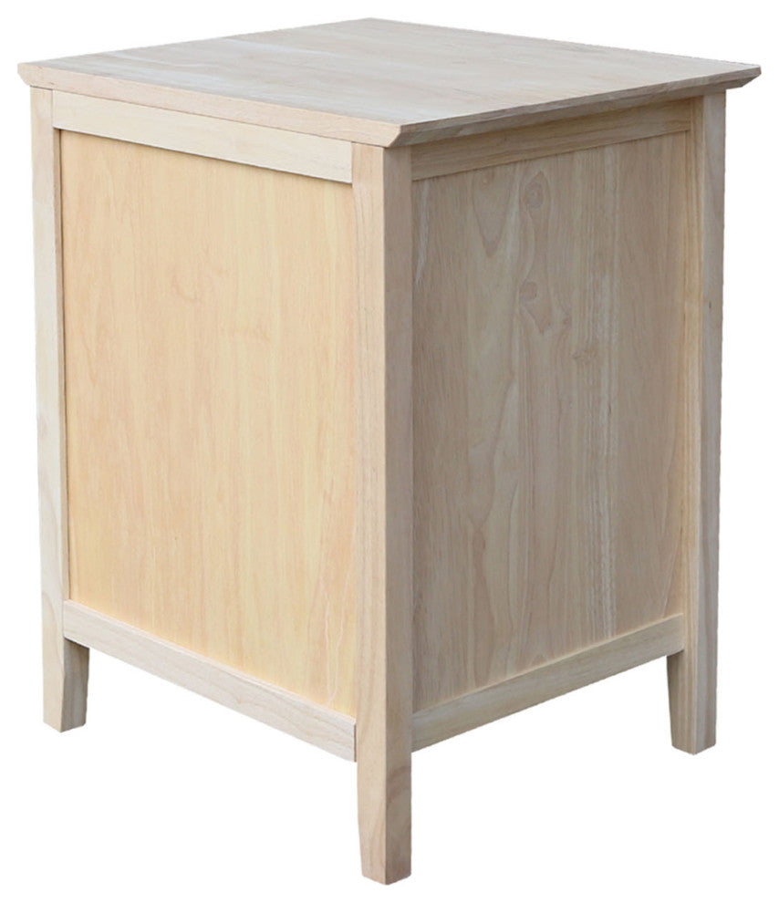 Solid Wood Nightstand With 3 Drawers