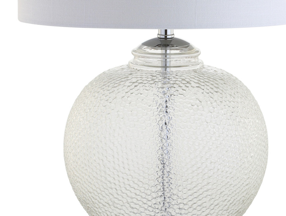 Avery 24" Glass and Crystal Table Lamp, Clear