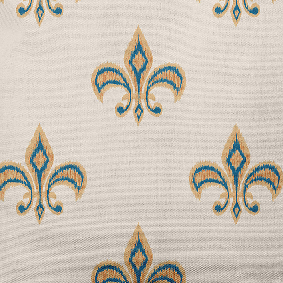 20" x 20" Fleur de Lis Decorative Throw Pillow, Autumn Blue