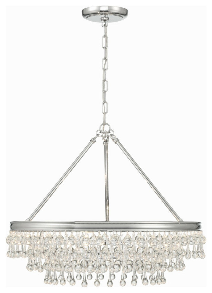 CRYSTORAMA Calypso 6 Light Polished Chrome Chandelier