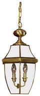 Quoizel NY1179A Three Light Outdoor Hanging Lantern Newbury Antique Brass