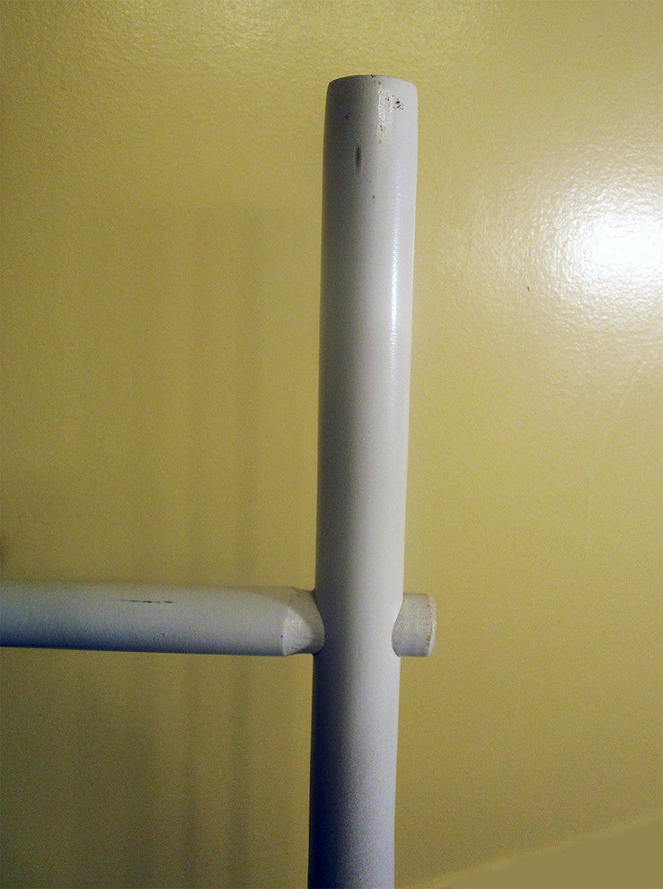 60" Bamboo Ladder Rack, Rosewood, White