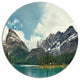 Yoho National Park Panorama, Landscape Round Metal Wall Art, 11"
