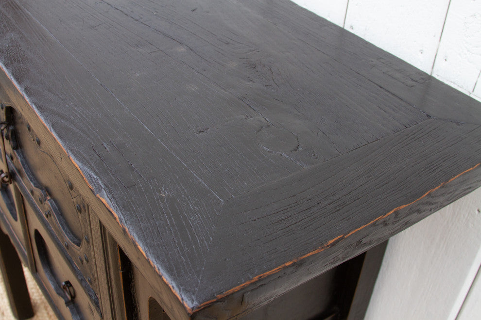 Antique Painted Black Money Dresser