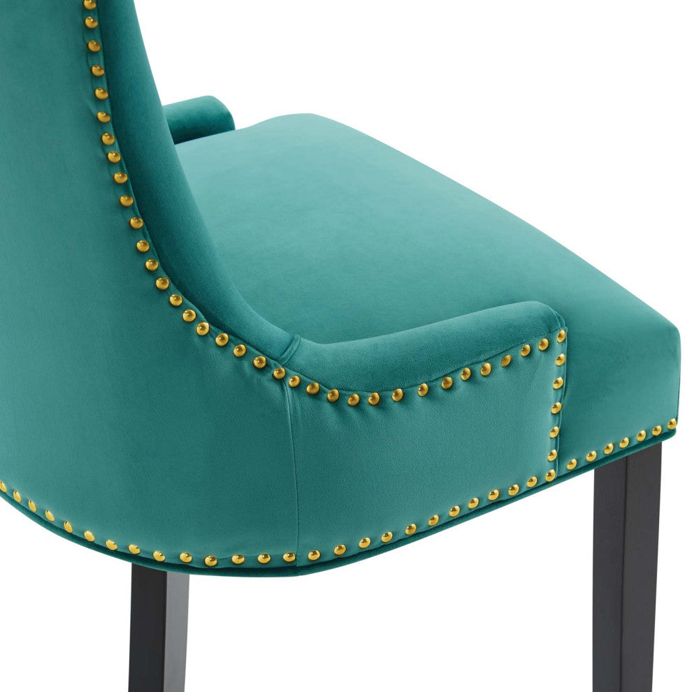 Marquis Performance Velvet Dining Chairs, Set of 2, Teal