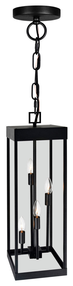 Windsor 4 Light Black Outdoor Ceiling Light