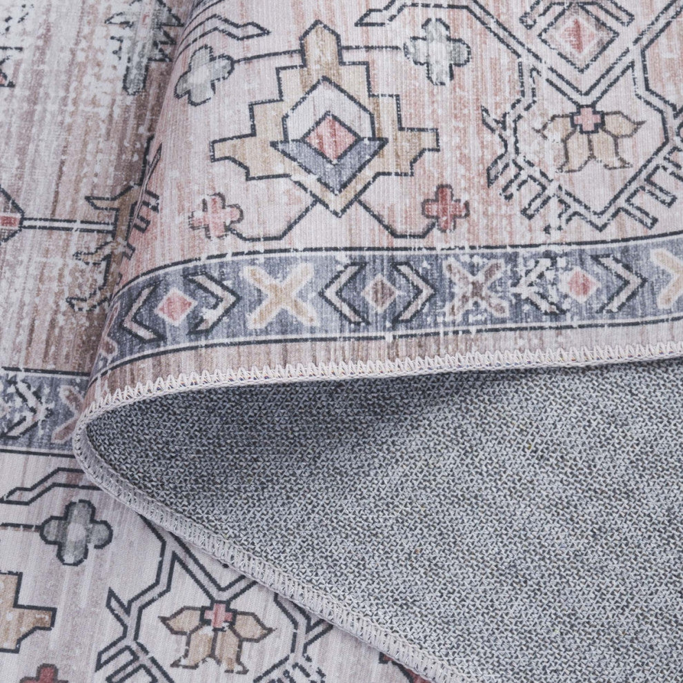 Safavieh Arizona Machine-Washable Collection ARZ243 Rug, Sage/Rust, 6'x9'