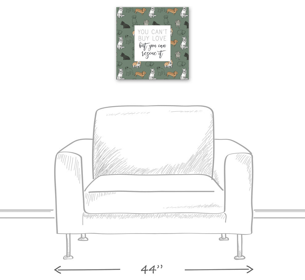Rescue Cat 16x16 Canvas Wall Art