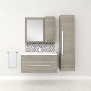 Silhouette 2-Drawer Wall-Mounted Vanity, Aria, 36"