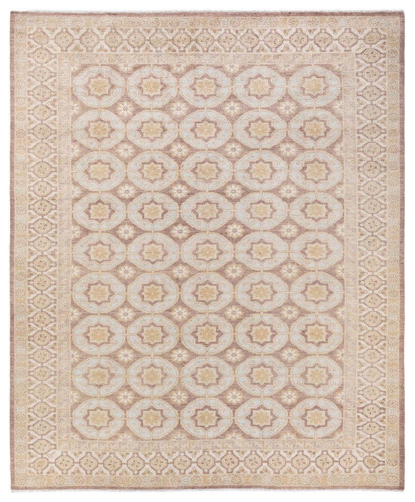 Khotan, One-of-a-Kind Hand-Knotted Area Rug Light Blue, 8'0"x9'7"
