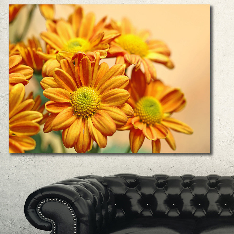 Yellow Flowers in the Garden, Floral Canvas Art Print, 40"x30"