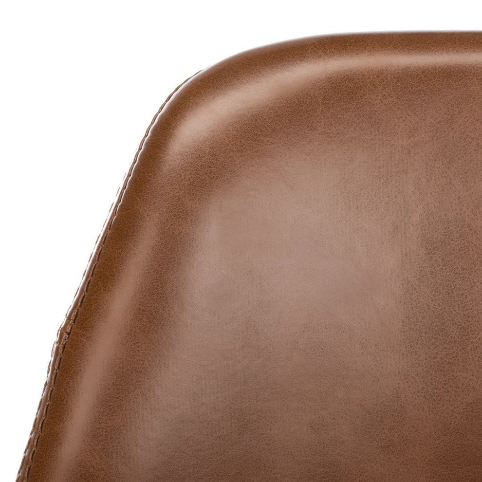 Safavieh Tanner Mid Century Barstool, Cognac/Black