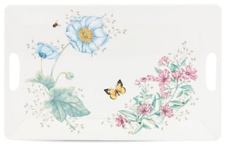 Lenox Butterfly Meadow Melamine Serving Tray, Large, White