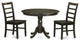 3 Pc Small Kitchen Table And Chairs Set -Kitchen Table And 2 Dinette Chairs