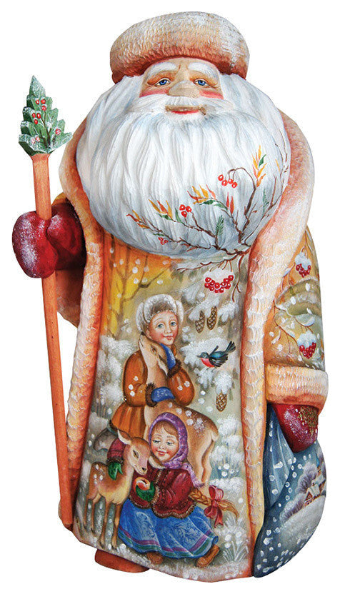 Winter Friendship, Woodcarved Figurine