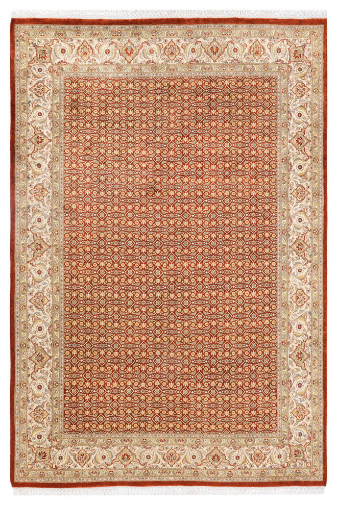 Mogul, One-of-a-Kind Hand-Knotted Area Rug Orange, 5' 8" x 8' 5"