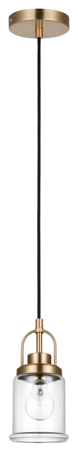 Anders One Light Mini-Pendant, Satin Brass