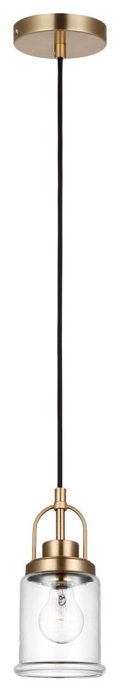 Anders One Light Mini-Pendant, Satin Brass