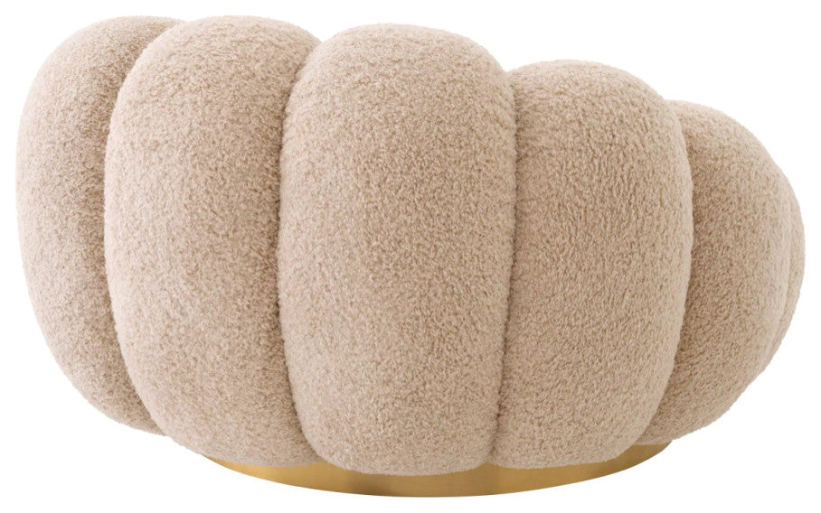 Flower Design Swivel Chair | Eichholtz Mello, Light Brown