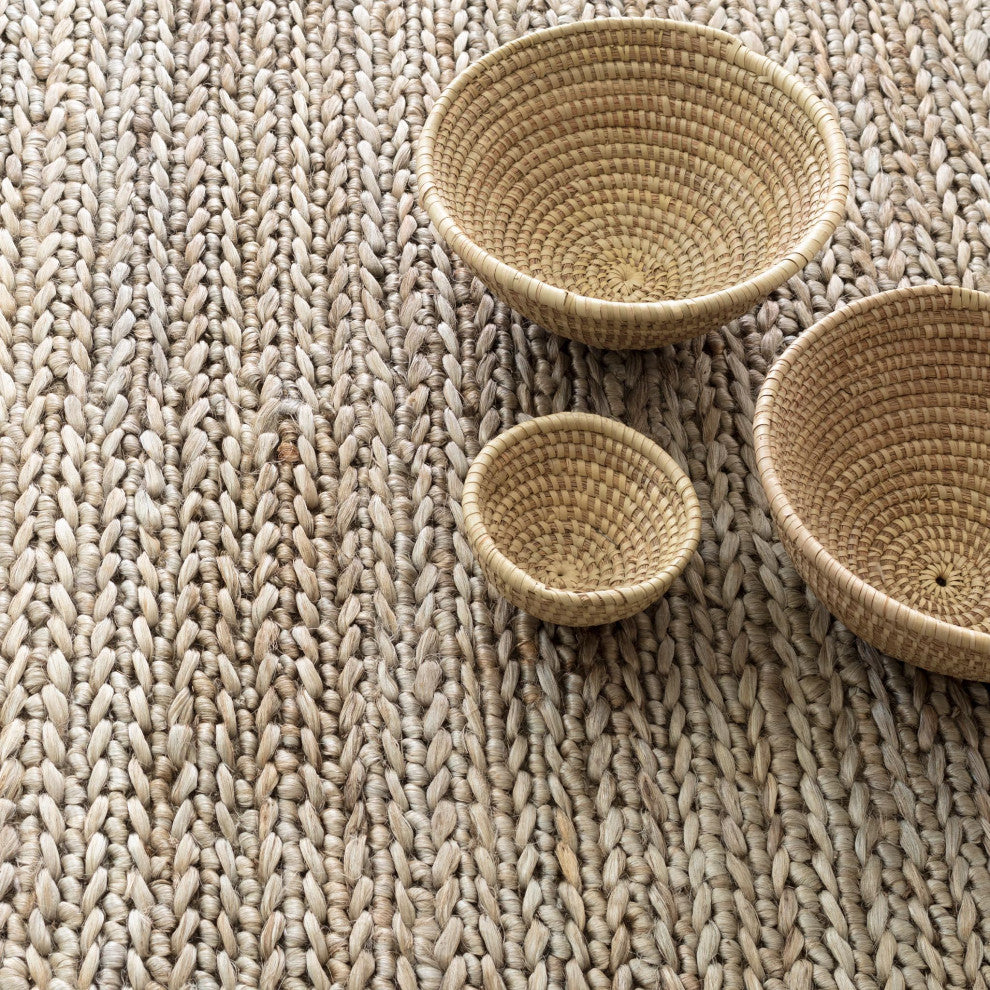 Dash & Albert Jute Handwoven Seaglass Rug, Blue, Runner-2'6" x 8'