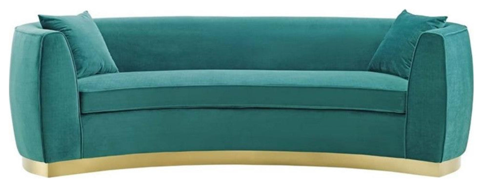 Resolute Curved Performance Velvet Sofa