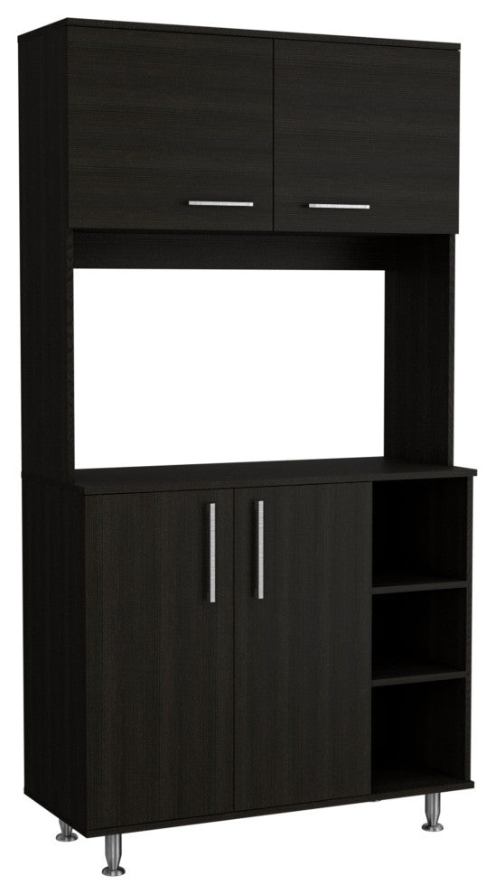 Colorado Multipurpose Pantry Cabinet with Open Counter & Three Open Shelves