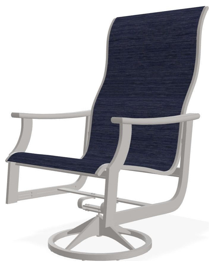 St. Catherine Sling Outdoor Supreme Swivel Rocker, Collect Indigo/Warm Gray